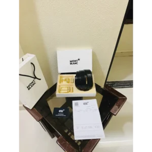 Premium Men's Mont Blanc Belt with OG Box (SB67)