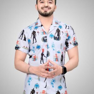 Lycra Printed Men's Shirt