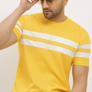 Denzolee Men's Colorblock Half Sleeve Tees