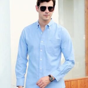 Solid Comfy Men's All-match Long Sleeve Lapel Shirt With Zipper