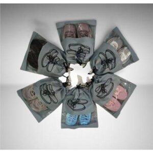 6 Piece Non Woven Travel Shoe Organizer Fancy Shoe Cover with Premium Quality Pack of 6 (Assorted Color)