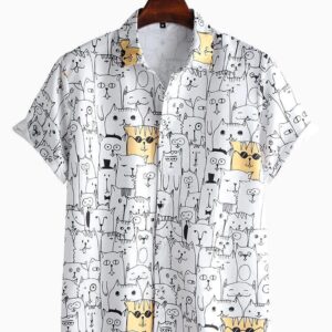 Rayon Printed Half Sleeves Regular Fit Mens Casual Shirt