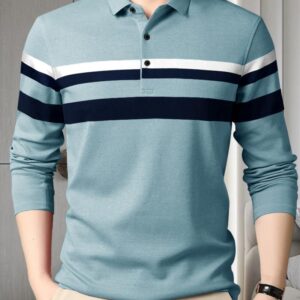 Eyebogler Men Full Sleeves Polo Neck T-shirt
