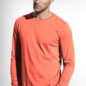 Teeshut Salmon Pink Men's Solid Full Sleeves T-shirt