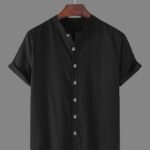 TRYTHIS Cotton Solid Half Sleeves Polo Neck Mens Shirt