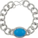 Gleaming Beads & Silver Plated Men's Bracelet