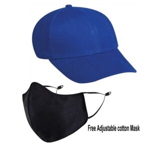 Stylish Plain Printed Unisex Cap - Blue (ZS-2263538)