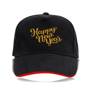 Aura Plain Unisex Happy New Year Cap - Black (ZS-2263477)