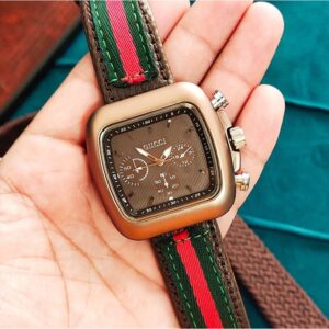 Gucci Men's Leather Watch, Imported Men's Analog Gucci Watch (ZS)