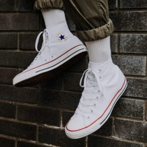 Branded All Star White Long Sneakers