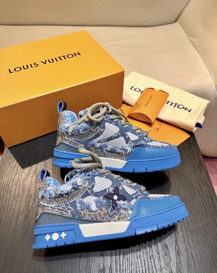 Louis Vuitton Skate Trainer Blue Monogram