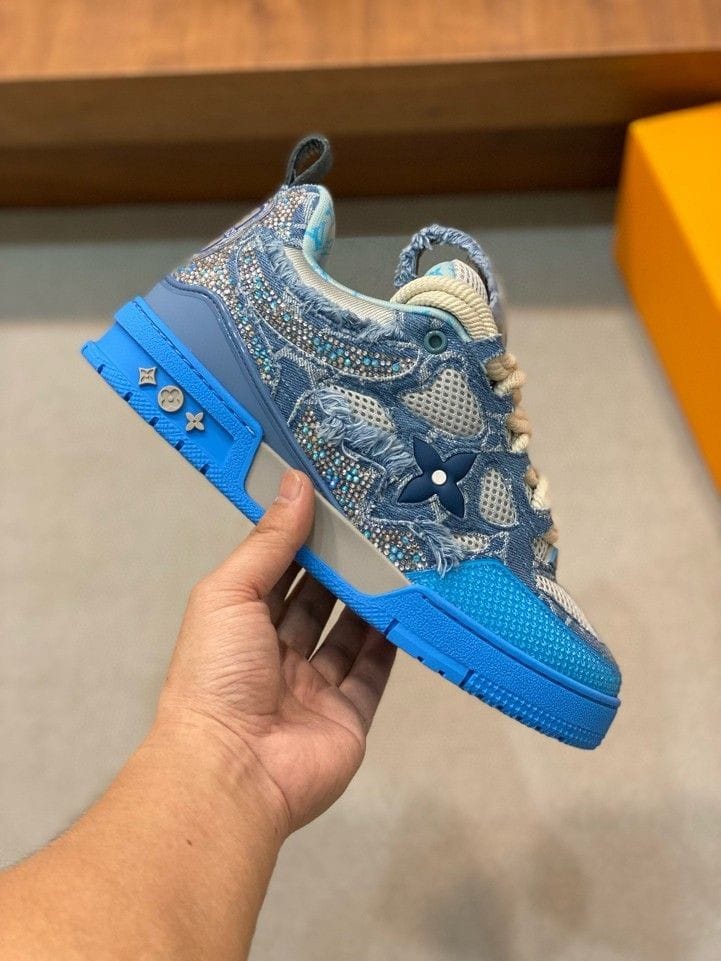 Louis Vuitton Skate Trainer Blue Monogram