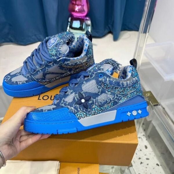 Louis Vuitton Skate Trainer Blue Monogram