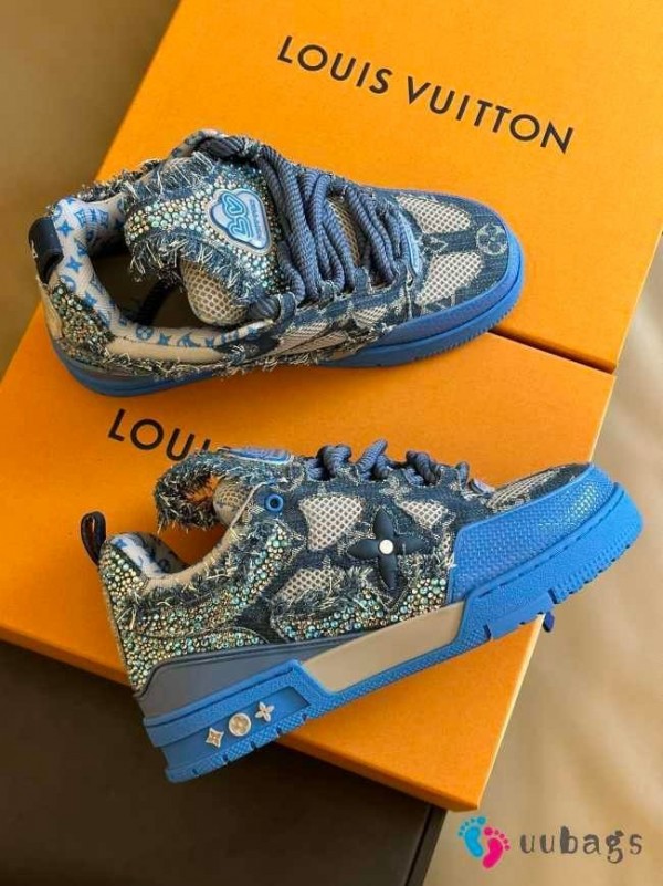 Louis Vuitton Skate Trainer Blue Monogram