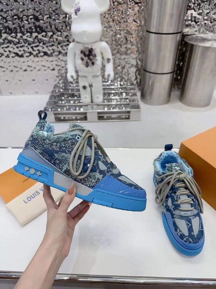 Louis Vuitton Skate Trainer Blue Monogram