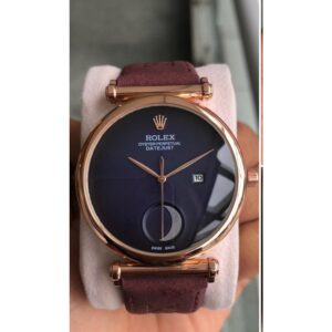 First Copy Men Rolex Watch, Leather Strap (SG23)