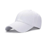 Plain Cotton Baseball Cap - White (ZS-2353309)