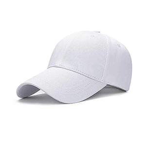 Plain Cotton Baseball Cap - White (ZS-2353309)