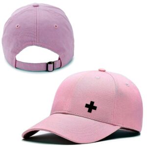 Classy Plain Printed Unisex Cap - Pink (ZS-2263561)