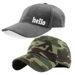 Trendy Plain Printed Men Army Cap Combo (ZS-2217318)
