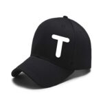 Unisex Plain T Printed Cotton Cap - Black (ZS-2215737)