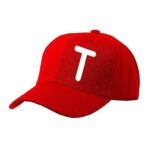 Unisex Plain T Printed Cotton Cap - Red (ZS-2217171)