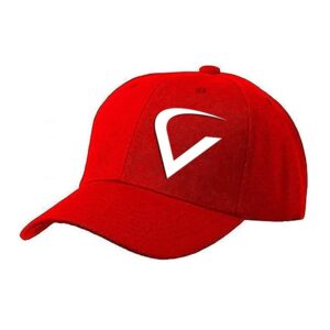 Unisex Plain V Printed Cotton Cap - Red (ZS-2217174)