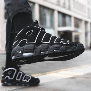 Branded Air More Uptempo Black Sneakers