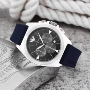 Mens Emporio Armani Watch Silicon Belt Gents (SG317)