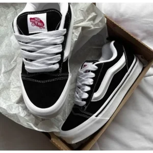 Trendy Vans Knu Skool Black White Shoes For Men (SW6621)