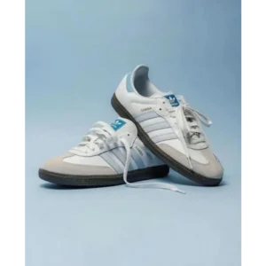 Luxurious Adidas Samba Halo Blue Shoes For Men With Brand Box (SUP5661)