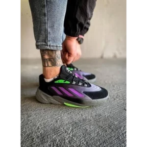 Trendy Adidas Ozelia Joker Core Black Screaming Green Grey Shoes For Men (SHUB645)