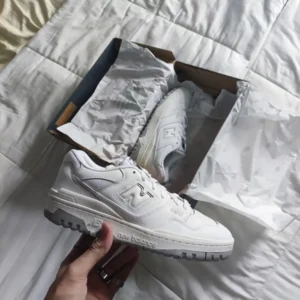Premium New Balance 550 White Grey Shoes For Men (GF1250)