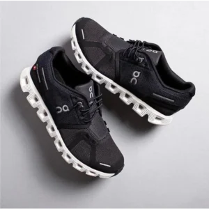 Luxurious On Cloud 5 Nova Black White Shoes For Men With Brand Box (SUP5673)