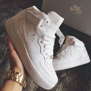 Trendy Nike Air Force 1 Mid Long Leather Shoes For Men (SHUB756)