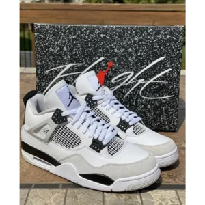 Premium Air Jordan Retro 4 Military Black Shoes For Men (GF1263)