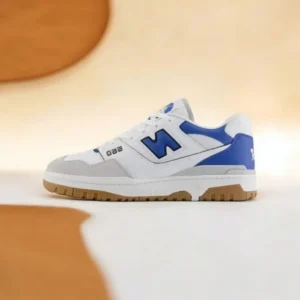 Trendy New Balance 550 White Blue Agate Shoes For Men (CSO4450)