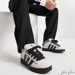 Premium Adidas Campus 00s Beige Black Shoes For Men (QT294)