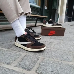 Premium Air Jordan Retro 1 Travis Scott Brown Shoes For Men (HOF875)