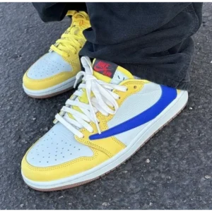 Classy Nike Jordan 1 Retro Low X Travis Scott Canary Shoes For Men (SW6364)