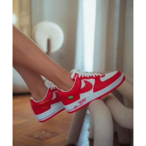 Premium Nike Air Force 1 X Louis Vuitton Red Shoes For Men (HOF837)