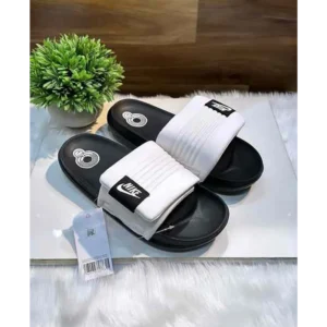 Premium Nike Offcourt Adjust Black White Slides For Men (BME83)