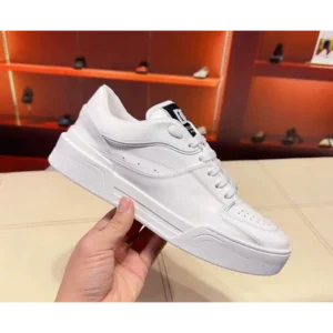 Trendy Dolce & Gabbana New Roma Top Low Triple White Shoes For Men (SOH362)
