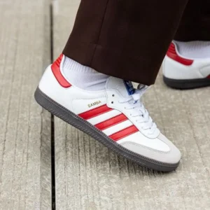 Luxurious Adidas Samba White Red Shoes For Women (SIG701)