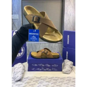 Luxurious Birkenstocks Tan Slide For Men (SIG747)