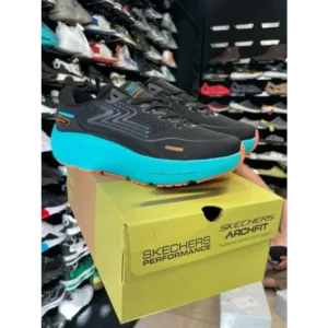 Luxurious Skechers Go Run Maxroad Black Blue Shoes For Men (SIG773)