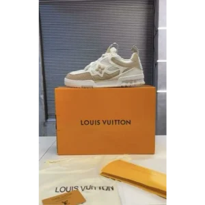 Trendy Louis Vuitton Lv Skate Beige White Shoes For Men (FF623)