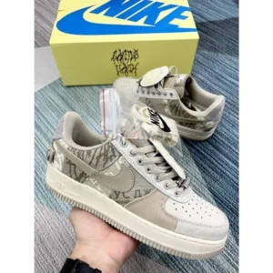 Luxurious Nike Air Force 1 X Travis Scott Grey Shoes For Men (SFS1916)