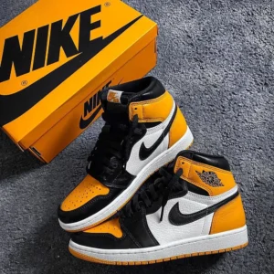 Luxurious Aur Jordan Retro 1 Taxi Shoes (BS539)
