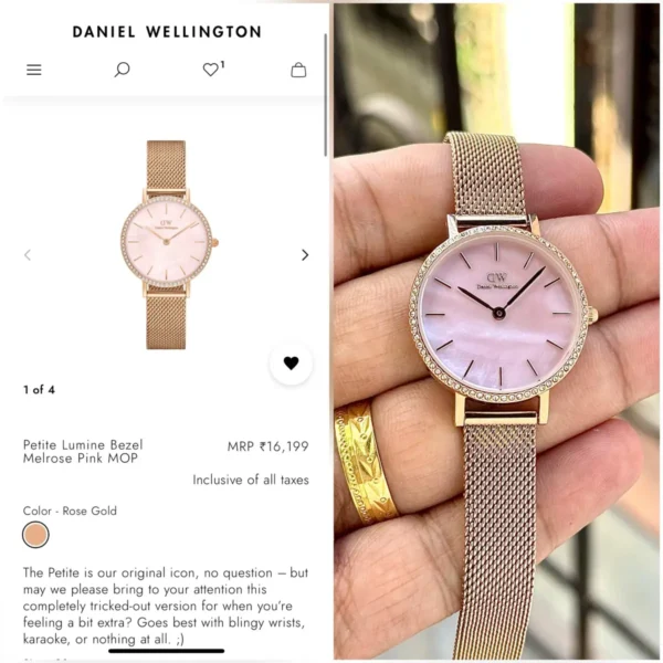 Daniel Wellington Melrose Pink First Copy